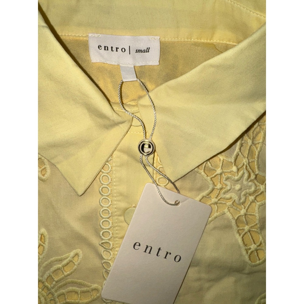 Entro Eyelet Two Piece Set Womens Yellow Sun Starfish Shorts Top P29936 Small - Picture 5 of 7